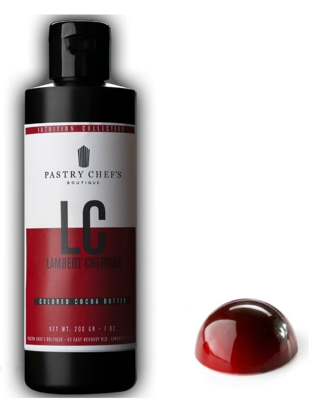 Premium Colored Cocoa Butter for Chocolate - 7 oz. Lambert Cherry Red - Pastry